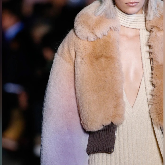 Marc Jacobs Fall 2014 Runway Mauve Degrade Ombre Fox Fur - Picture 4 of 16
